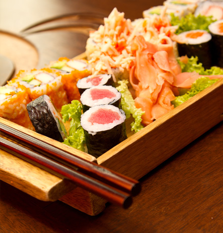 Plate of Sushi food