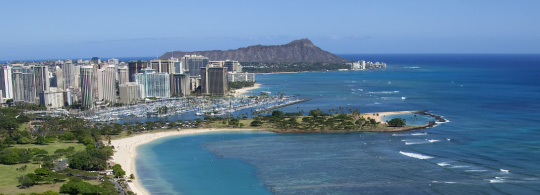 Ala Moana, Waikiki and Diamond Head